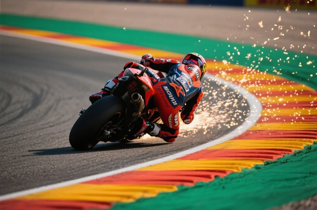 MotoGP车手极限过弯